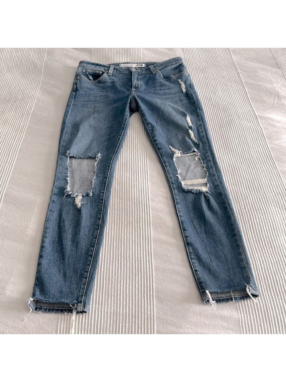 Lovers & Friends Denim Distressed Ezra Boyfriend Jeans Size 28